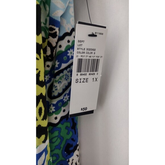 ALYX Blue Floral Sleeveless Dress Size 1X NWT - Picture 5 of 8